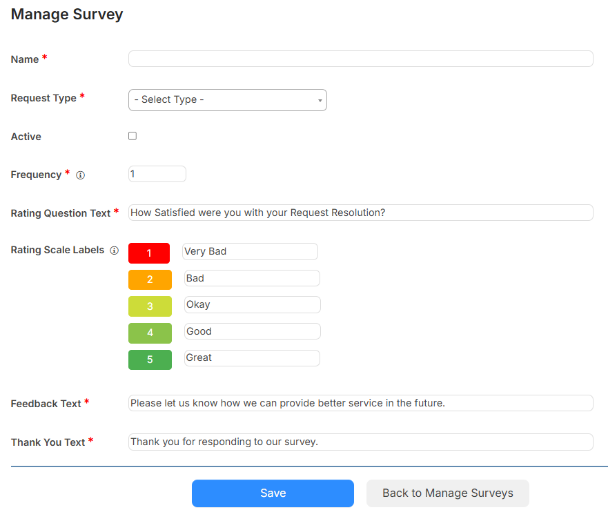 Add a new survey page